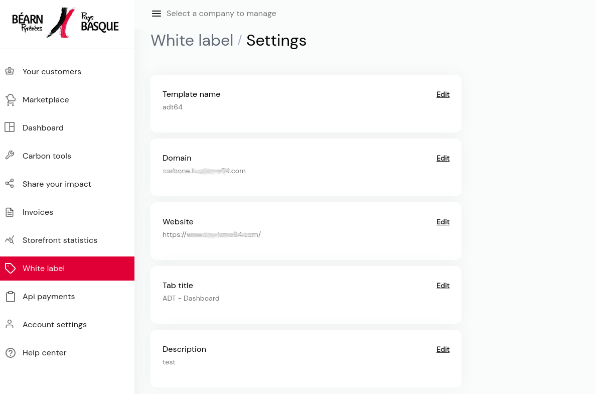 White label settings image